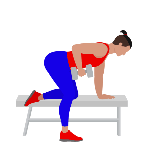 Bench One Arm Tricep Kickback