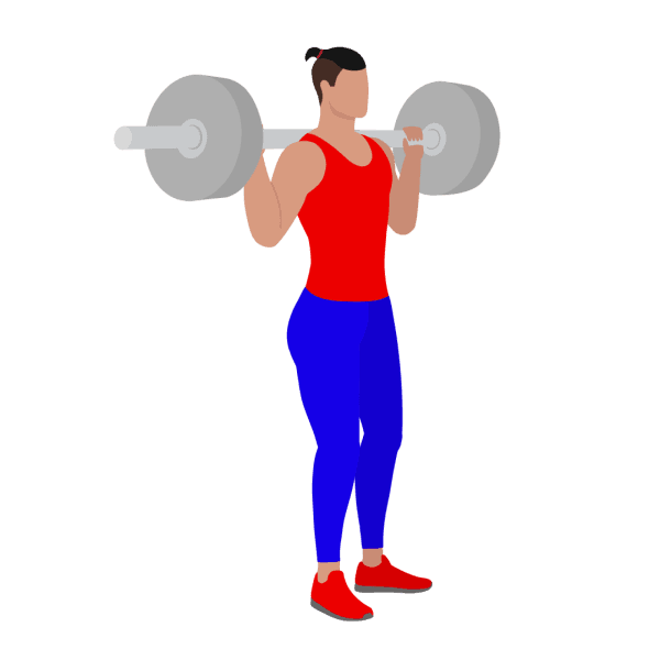 Barbell back squat (Men)