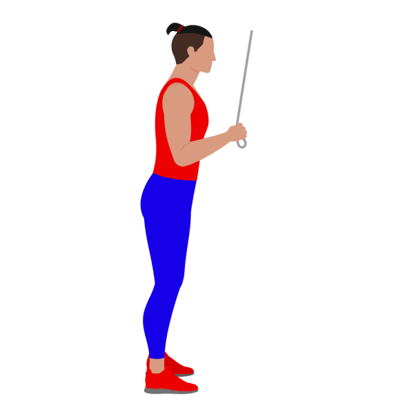 Cable One Arm Rope Tricep Pushdown