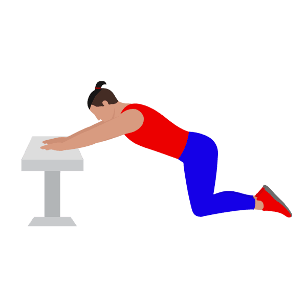 Bench Kneeling Lat Stretch