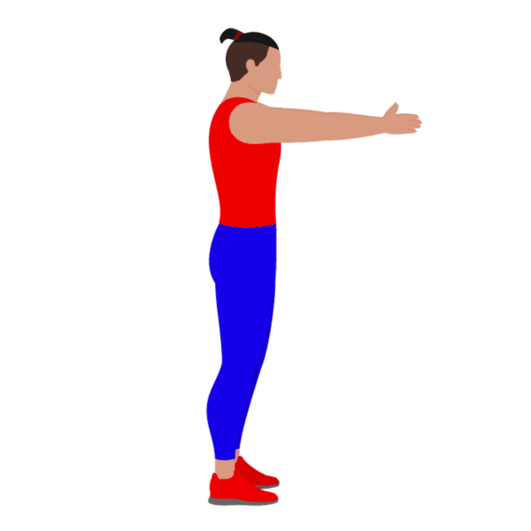 Standing Round Back Stretching