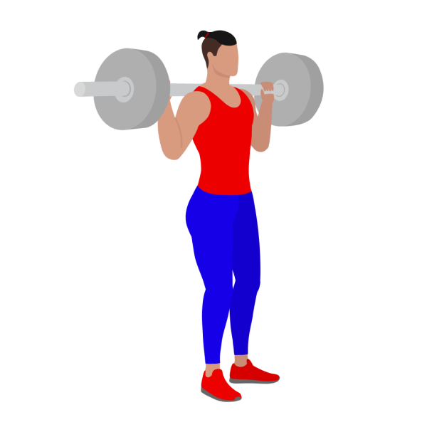 Barbell back squat (Men)